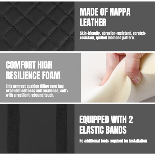 Hovom Car Center Console Cover, 4 in 1 Memory Foam Armrest Pillow - Product Imagery
