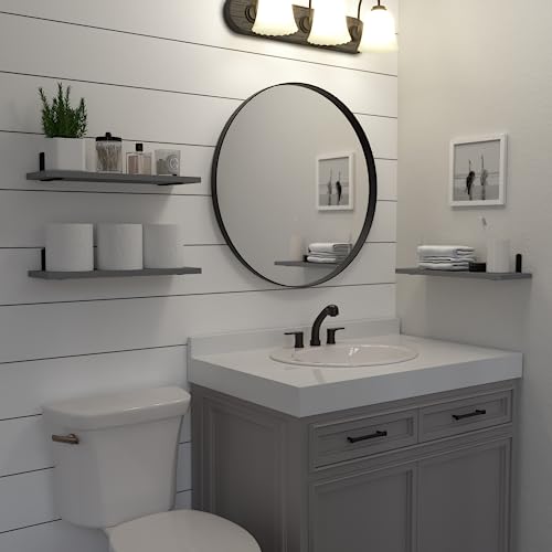 DOLLFIO Floating Wall Shelves, Decor & Storage, Grey, 16.5'', - Product Imagery