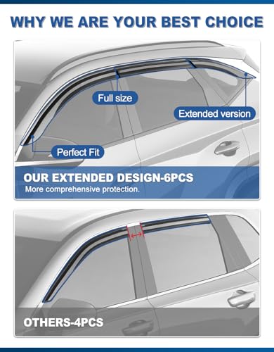 Out-Channel Window Visors Rain Guards for Hyundai Tucson - Product Imagery