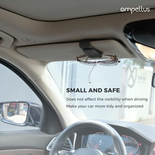 Magnetic Leather Car Sunglass Holder, Visor Sunglasses Holder - Product Imagery