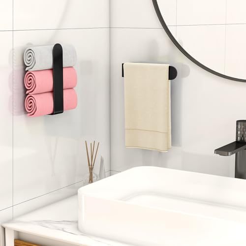 Bethom Hand Towel Holder, 8 Inch Self Adhesive Towel Racks - Product Imagery