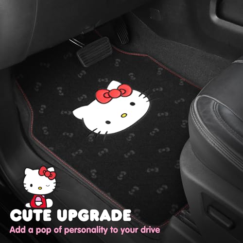 Hello Kitty Carpet Car Floor Mats - Universal Fit for Cars, SUVs - Product Imagery