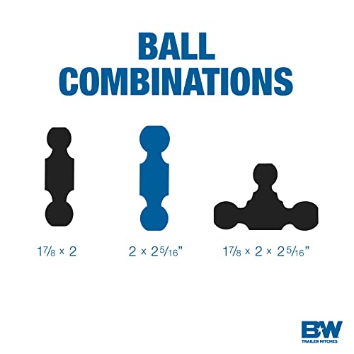B&W Trailer Hitches Tow & Stow Adjustable Trailer Hitch Ball - Product Imagery