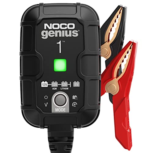 NOCO GENIUS1 1A 6/12V Smart Battery Charger, Trickle Charger & - Product Imagery