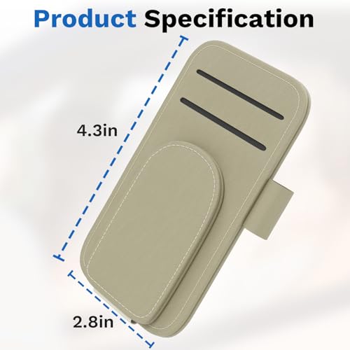 BFXM Sunglass Holder for Car and Truck Sun Visor Organizer Car - Product Imagery