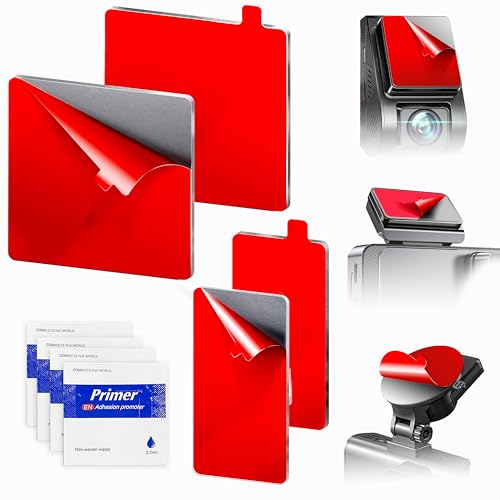 Tapsi 4-Pack Dash Cam Adhesive Replacement Pads, 2 Square & 2 - Product Imagery