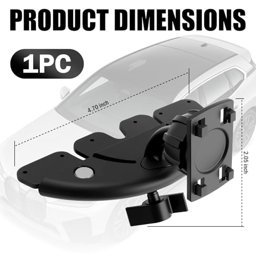 2026 Upgraded CD Slot Mount for CarPlay Screen,360° Rotatable CD - Product Imagery