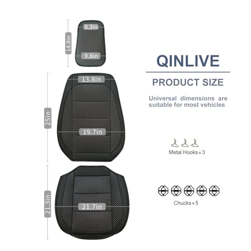 1 Pack Black Ventilated Cooling Car Seat Covers for Summer - Product Imagery