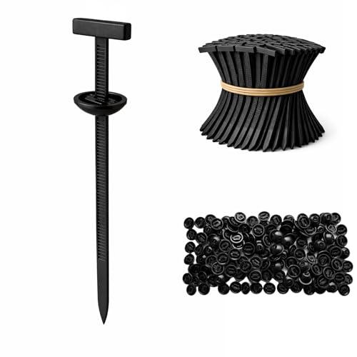 150Pack Nylon Universal Cable Tie Buckle, Zipper Clips for Cars, - Product Imagery