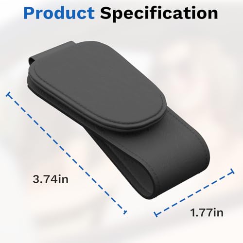BFXM Sunglass Holder for Car, Car Accessories Interior, Leather - Product Imagery