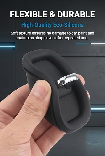 4 PCS Car Door Latch Guard, Silicone Car Door Latch Covers, Black - Product Imagery