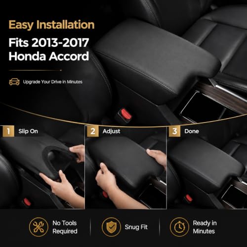 AOMSAZTO Center Console Armrest Cover for Honda Accord 2013-2017 - Product Imagery
