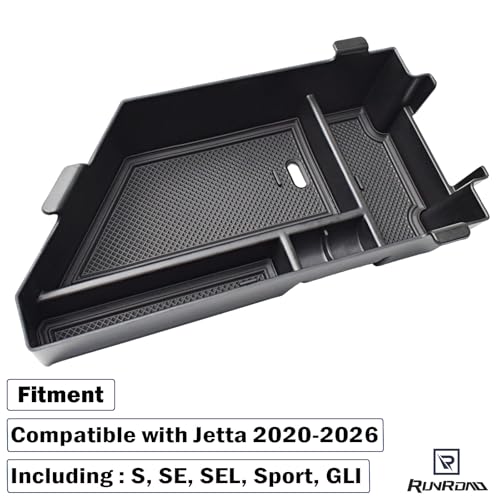 RUNROAD Center Console Organizer for 2020-2026 Volkswagen Jetta - Product Imagery