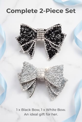 Car Vent Clips, Bow Car Accessories for Women, Black & White 2 - Product Imagery