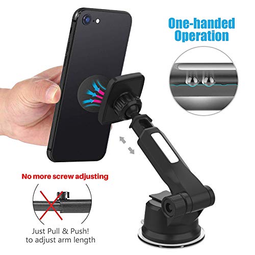 WixGear Universal Magnetic Car Mount Holder, Windshield Mount - Product Imagery