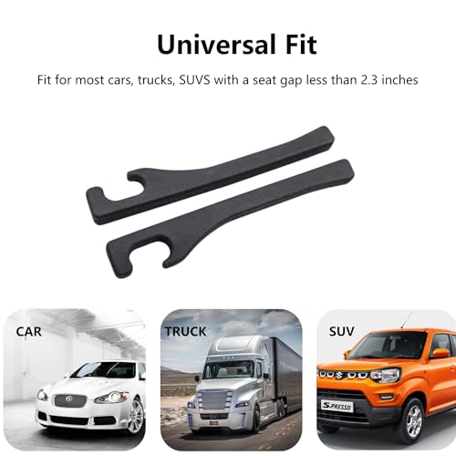 Hiseanllo Car Seat Gap Filler 2 Pack, Universal Fit PU Leather - Product Imagery