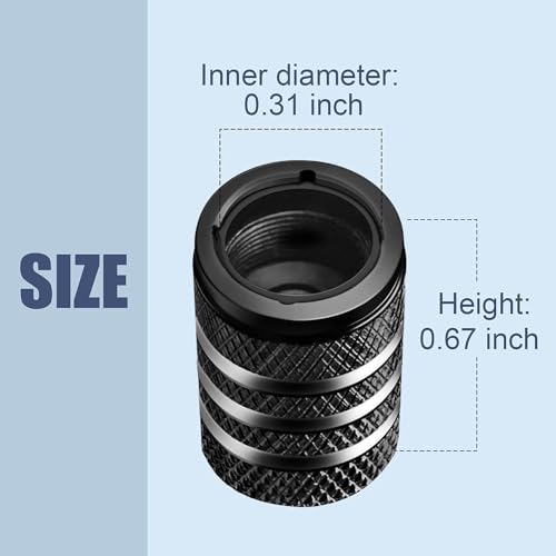 DECURCAR Tire Valve Stem Caps 5 Pack American Flag - Black - Product Imagery