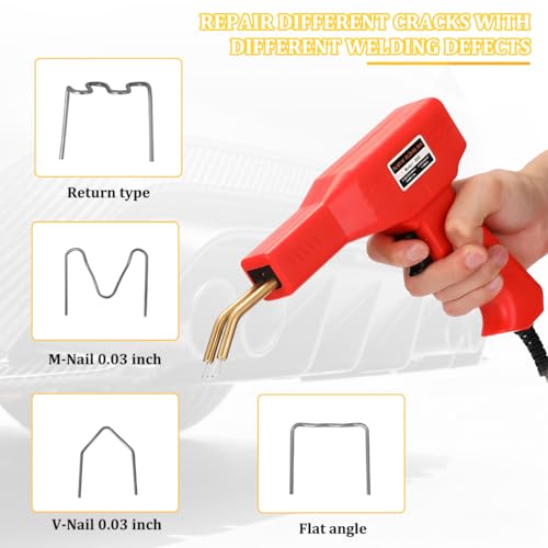 Car Plastic Welder, Vehicle Plastic Welding Kit with 200PCS Hot - Product Imagery