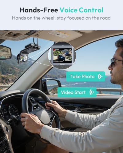 BOTSLAB G300H Plus 4K STARVIS 2 Dual Dash Cam Front and - Product Imagery