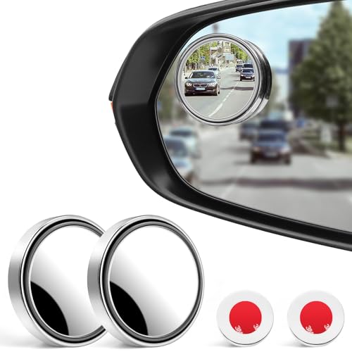 LivTee Blind Spot Mirror, 2'' Round HD Glass Frameless Convex, - Product Imagery