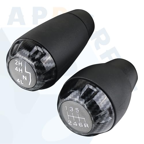 APPERFiT Shift Shifter Knob Set (Carbon Fiber) for Manual - Product Imagery