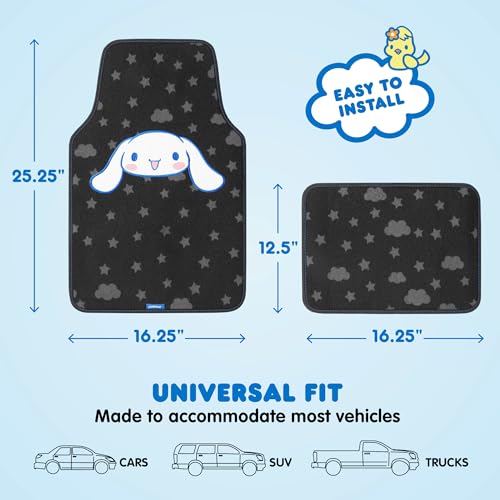 Cinnamoroll Carpet Car Floor Mats - Universal Fit for Cars, SUVs - Product Imagery