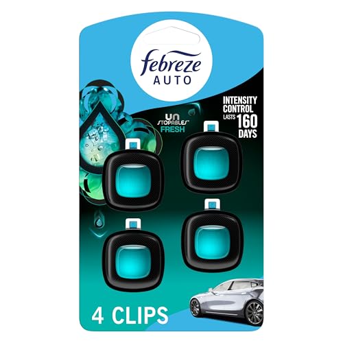 Febreze Car Air Freshener, Odor-Fighting Automotive Vent Clip, - Product Imagery