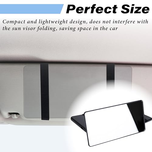 Car Sun Visor Mirror, Cosmetic Makeup Mirrors with Straps - Product Imagery