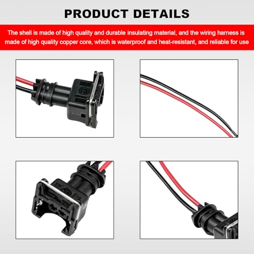 8 PCS Fuel Injector Connector, EV1 OBD1 Typre Plug Wire Harness - Product Imagery