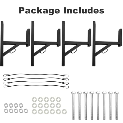 4 Pack Trailer Ladder Rack, 2 Pairs Heavy Duty Enclosed Trailer - Product Imagery