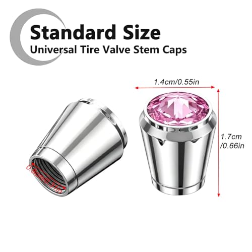 Car Rhinestone Valve Caps for Toyota Prius Prime 2017‑2022 - Product Imagery