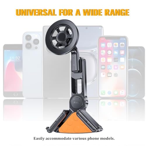 Car Phone Holder, Left and Right Rotation Magnetic Dashboard - Product Imagery