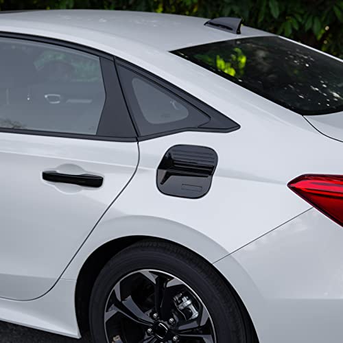 CKE for 11th Gen Civic Sedan Fuel Tank Cover -Glossy Black - Product Imagery