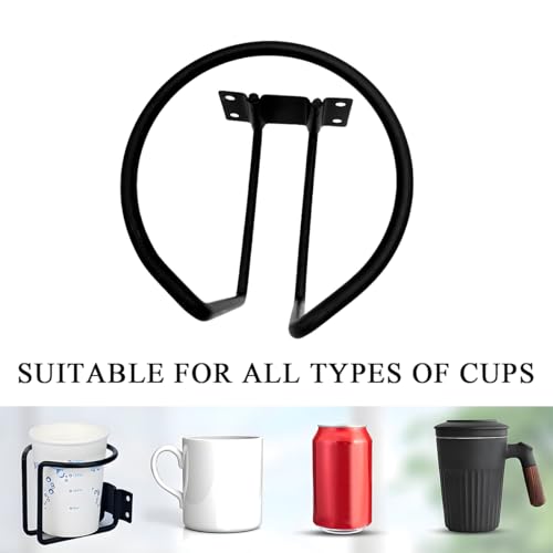 Povtii Boat Ring Cup Holder, Wall & Rail Mounted Stainless Steel - Product Imagery