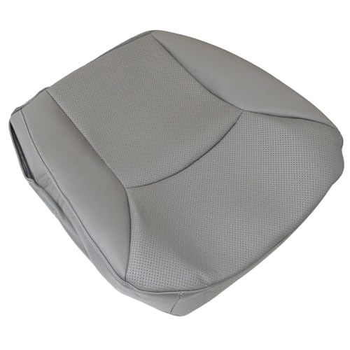 Driver Bottom Leather Perforated AC Replacement Seat Cover Gray - Product Imagery