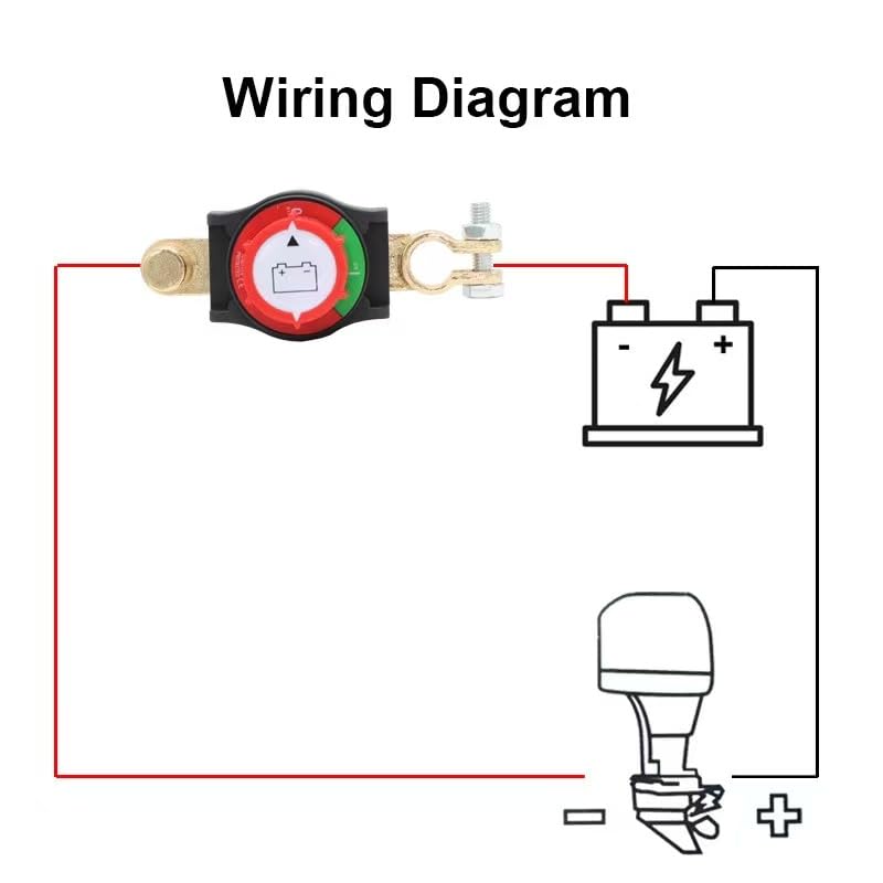 top Post Battery Disconnect Switch 12v-48v Kill Switch for car, - Product Imagery