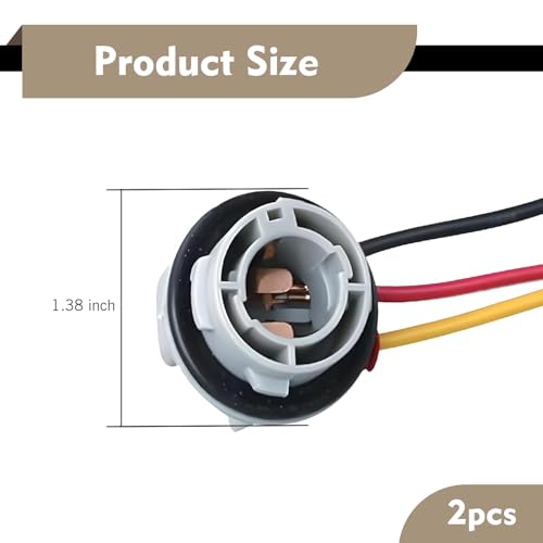2 PCS 1157 LED Bulb Socket Plug, Plastic Turn Signal Socket - Product Imagery