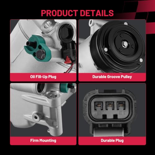 BDFHYK 198276 AC Compressor with Clutch Compatible with Honda - Product Imagery