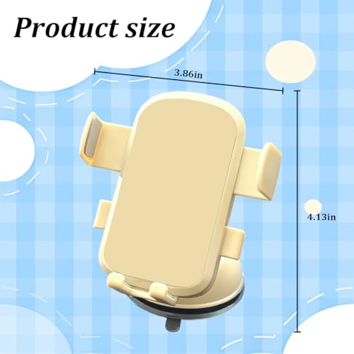 Car Phone Holder, 360° Rotation Suction Cup Windshield Dashboard - Product Imagery