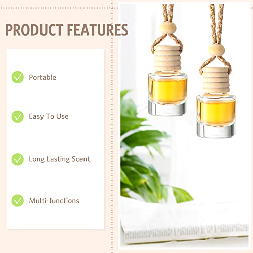 BBTO 100 Pcs Car Diffuser Bottles Empty Bulk with Wood Cap, - Product Imagery