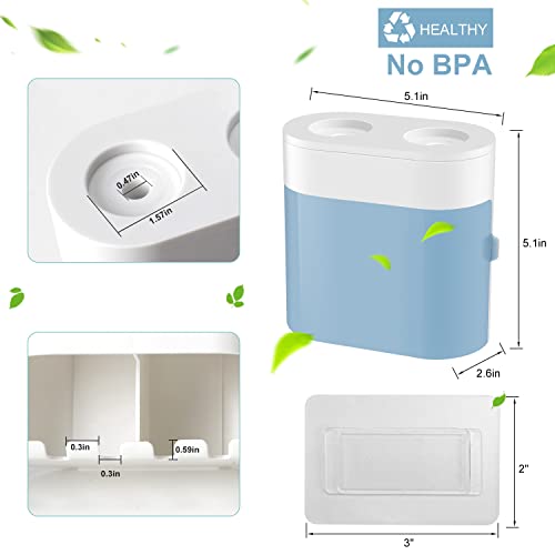 GFWARE Wall Toothbrush Holder and Toothpaste Dispenser with - Product Imagery