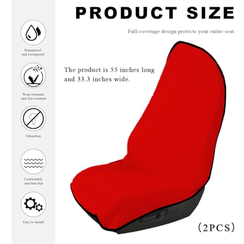 DXNQ 2PCS Car Towel Seat Cover, Waterproof Sweating Non-Slip - Product Imagery