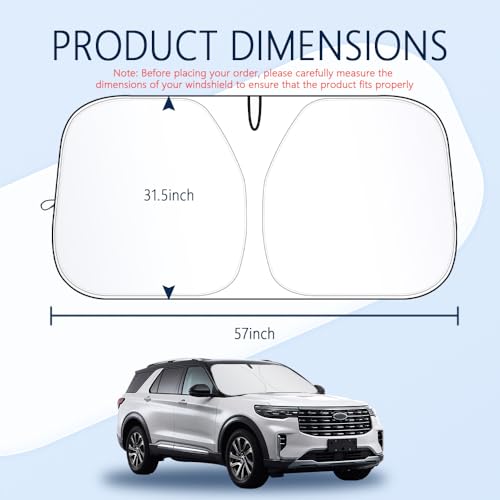 300T Thickened Automotive Glass Sunshade and Comes with Storage - Product Imagery