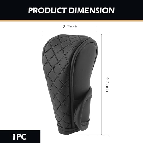 Car Gear Shift Cover, Leather Shifter Cover, Gear Shift Knob - Product Imagery