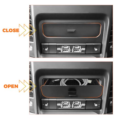 Rear Seat Storage Tray for 2019-2026 Dodge Ram 1500 2500 3500 - Product Imagery