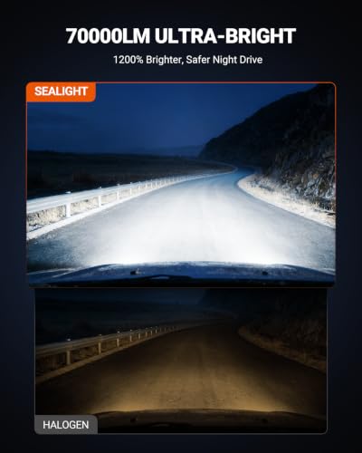 SEALIGHT L2S 9012 LED Light Bulbs, 12X 70000LM Super Brighter - Product Imagery