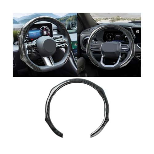 Zpana Carbon Fiber Car Steering Wheel Cover, Non-Slip - Product Imagery