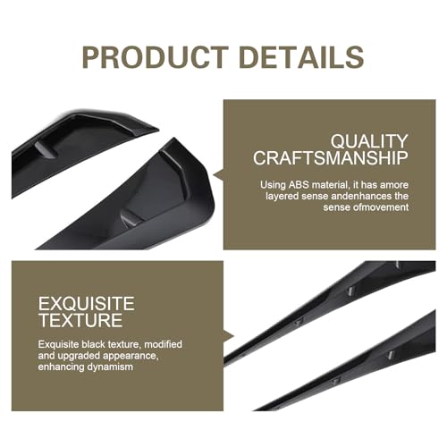 2PCS Car Fender Side Vents, ABS Spoiler Body Fender Cover, Air - Product Imagery