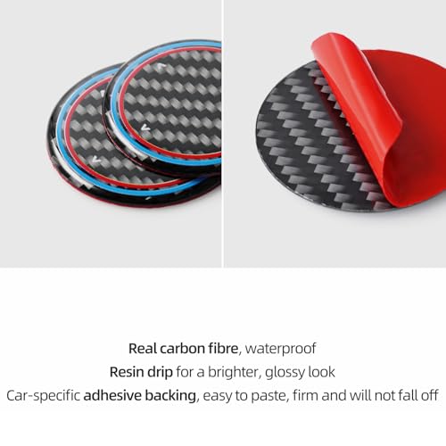 BETTERHUMZ Multimedia Knob Sticker for BMW, Carbon Fiber, - Product Imagery