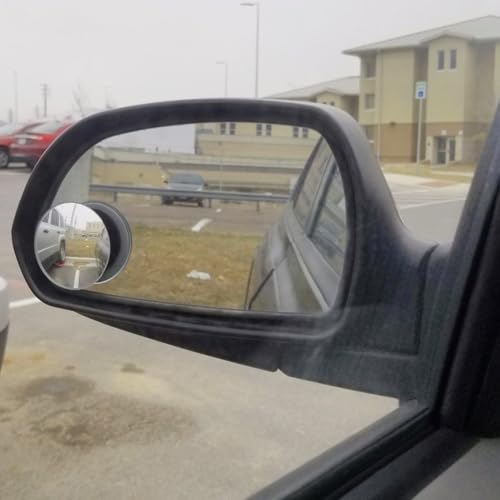Ampper 2" Round Blind Spot Mirrors, Adjustabe HD Glass Convex - Product Imagery